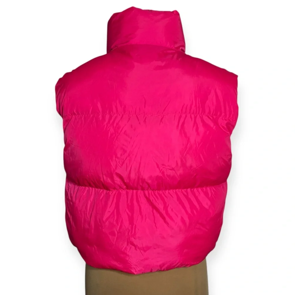 ZYIA hot pink cropped puffer vest Size Medium ZYIA elevate puffer vest - Picture 5 of 9